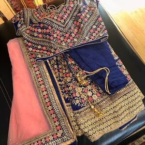 Blue & Pink Lehenga